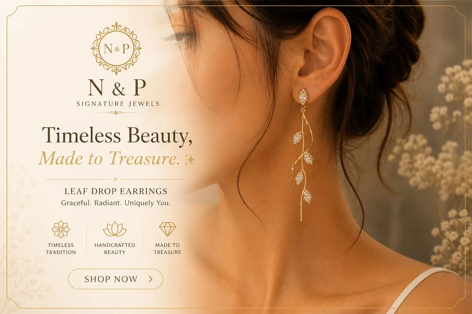 Leaf Drop Earrings