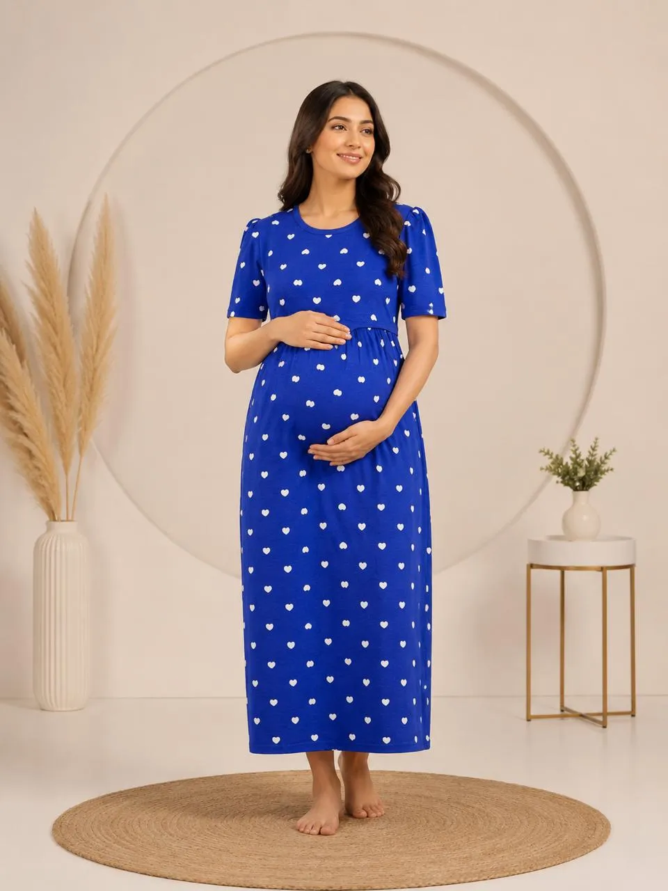 Maternity Zipless Feeding Dress - ZFD013