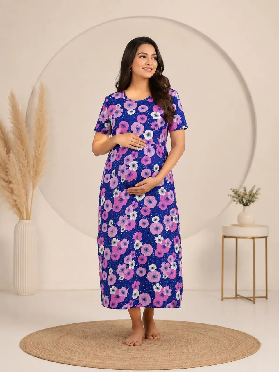 Maternity Zipless Feeding Dress - ZFD015