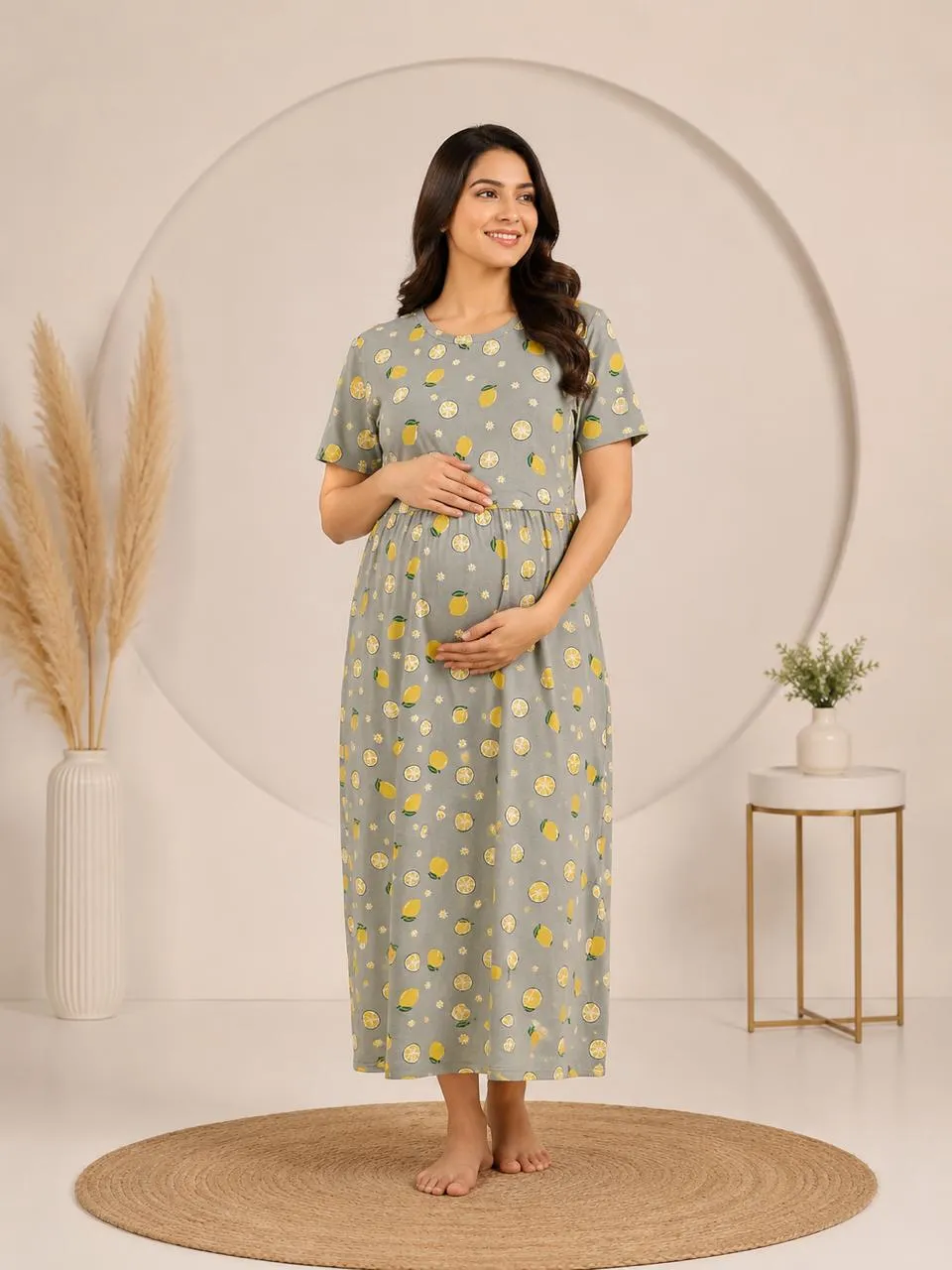 Maternity Zipless Feeding Dress - ZFD016