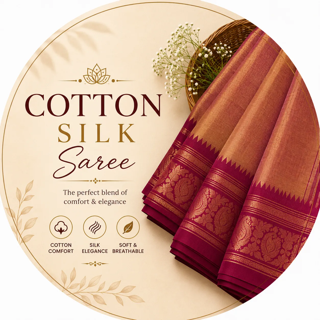 Chanderi kuppadam rich silk cotton