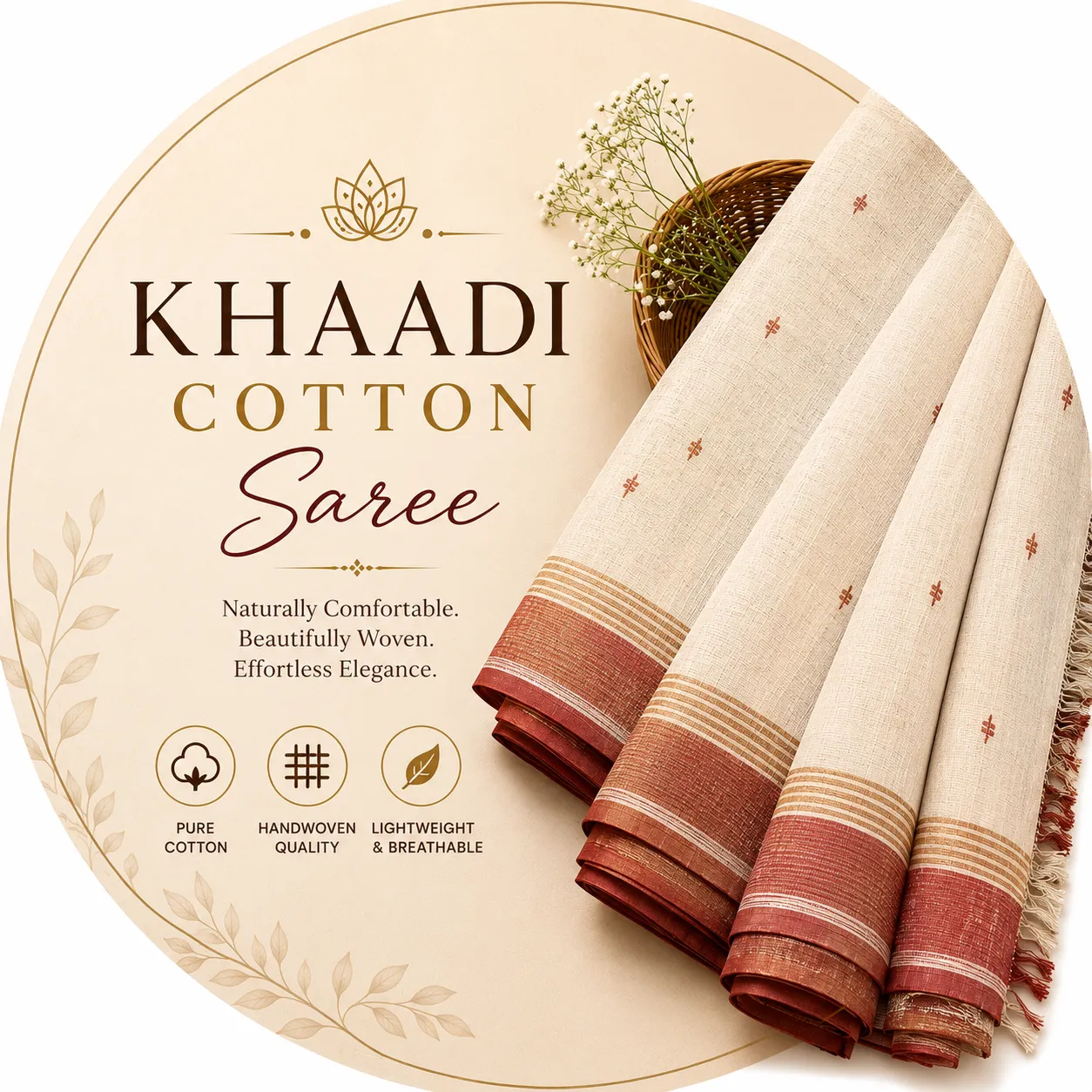 Khadi Cotton Saree