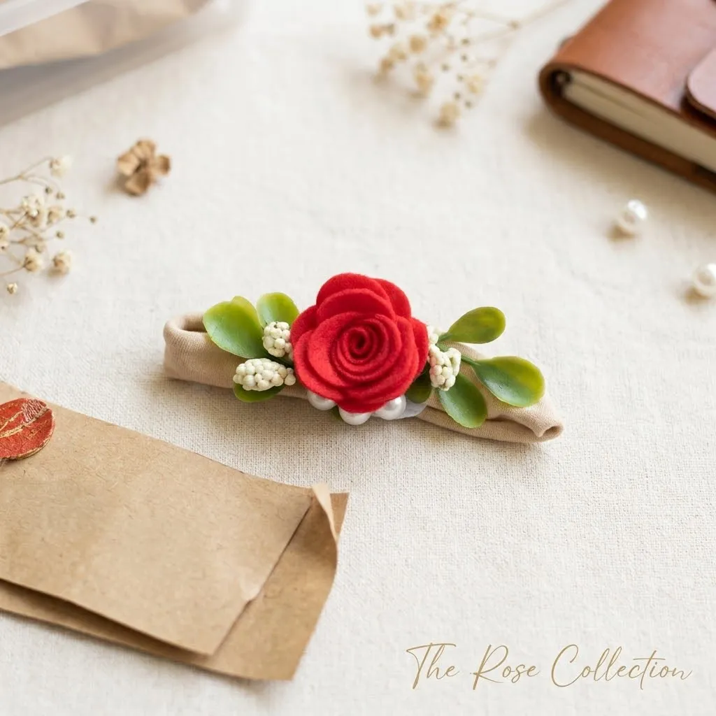 Red Rose Headband