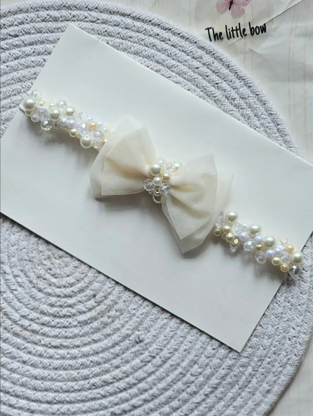 Pearl bow headband