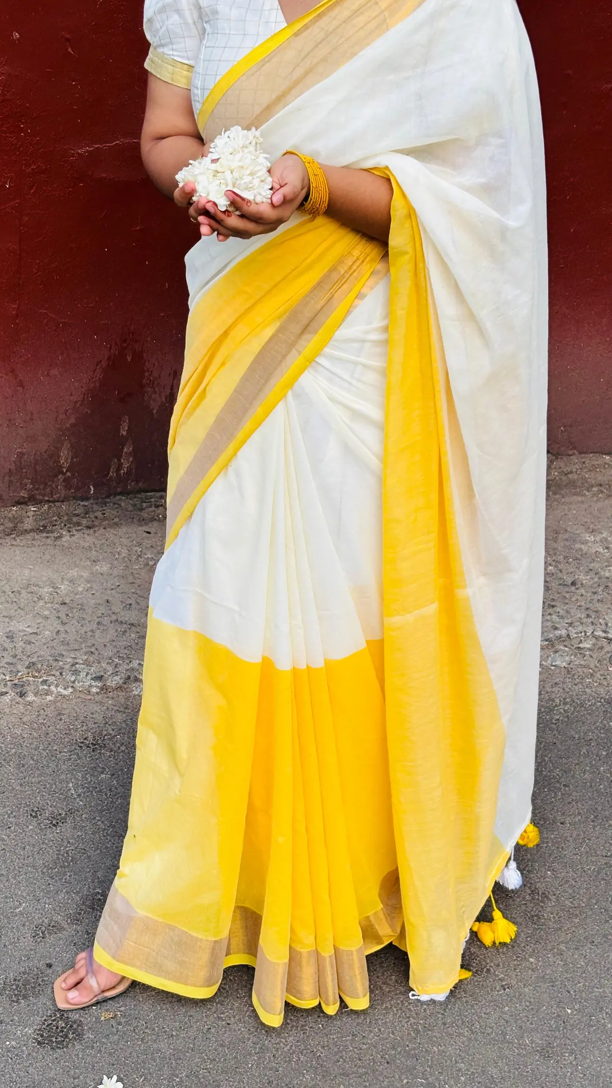 120 count mulcotton yellow and white