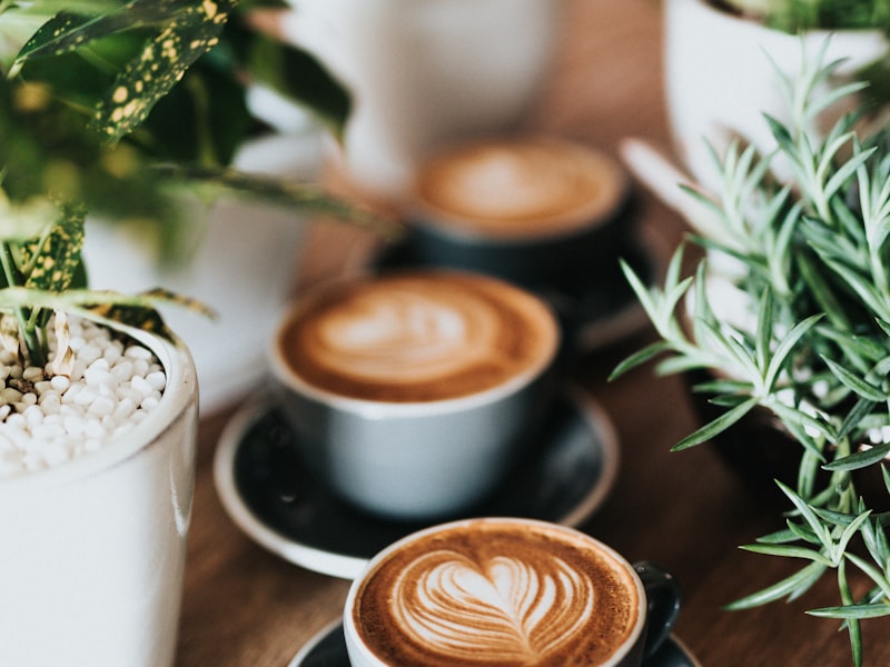 Barista pouring latte art