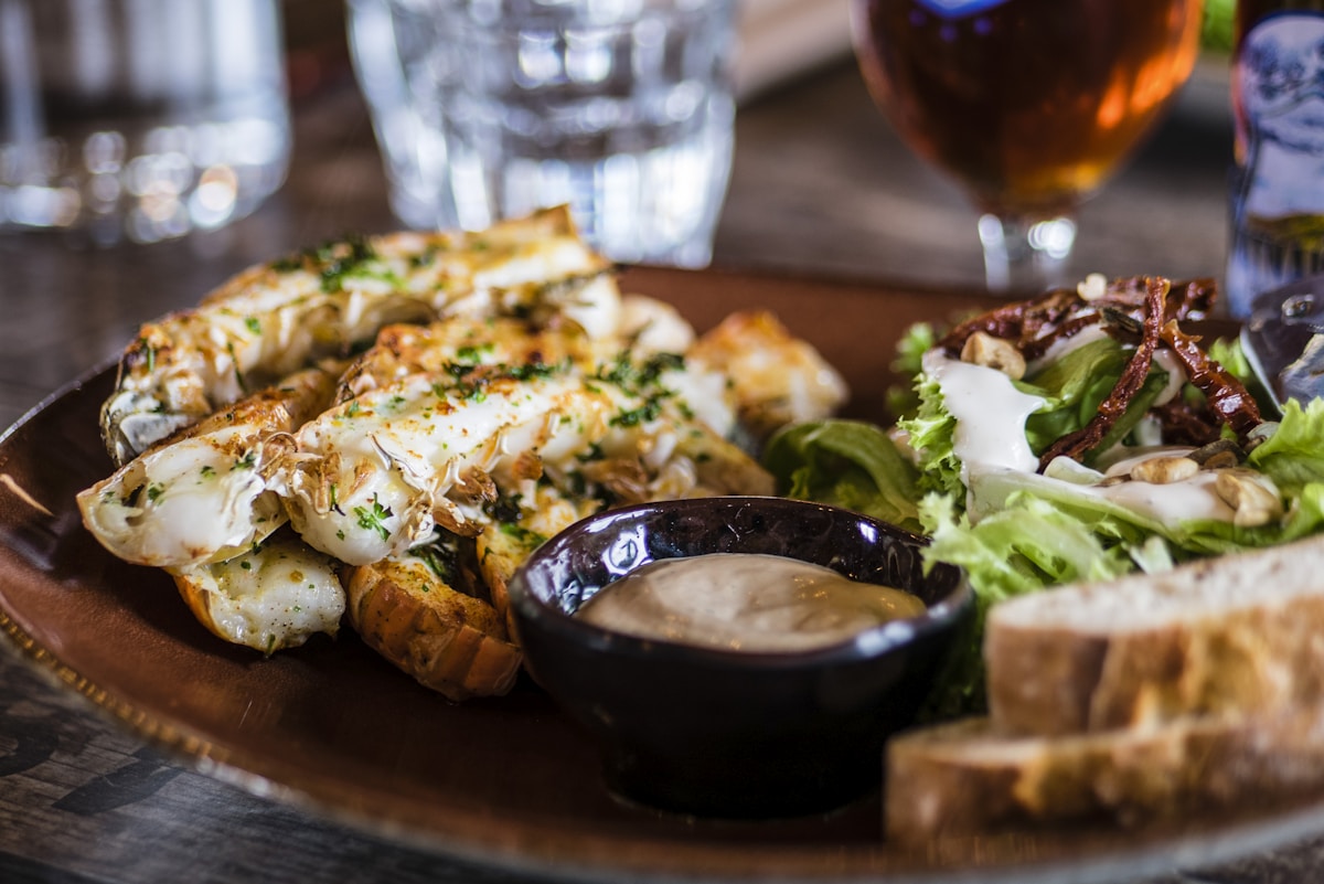 Styled food photography overhead